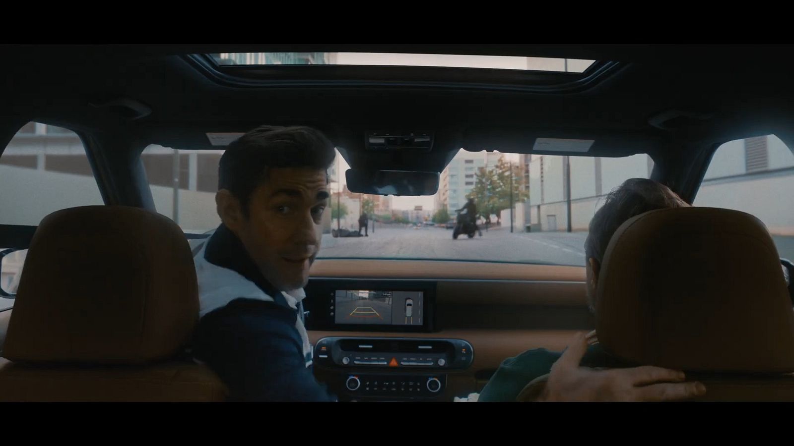 John Krasinski bonds with his new Hyundai