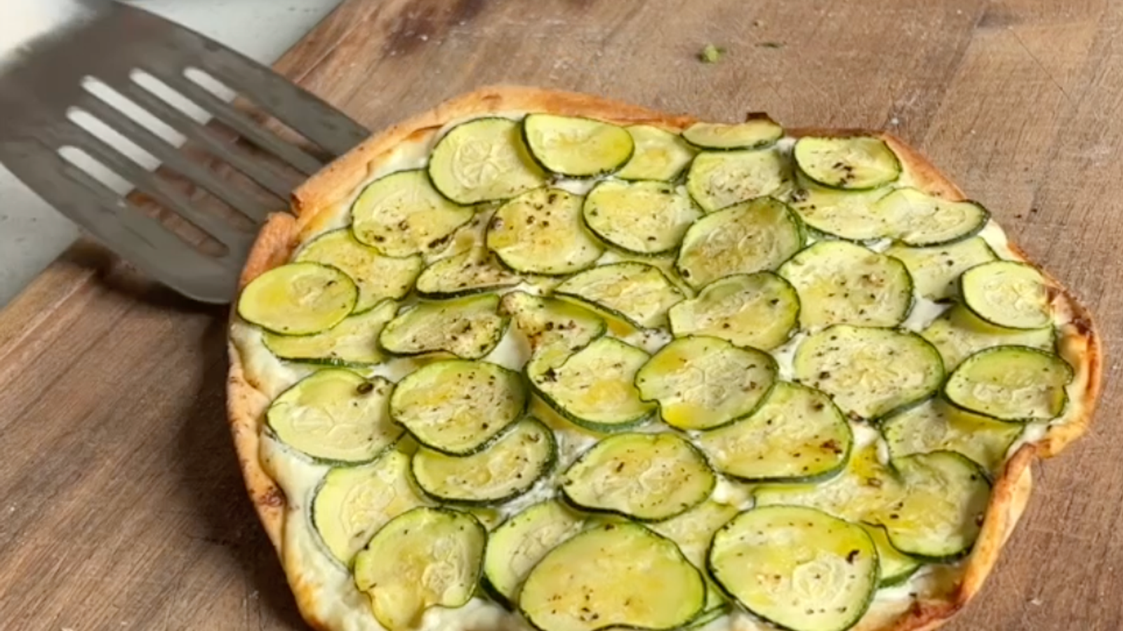 Courgette flatbread....it's a pizza