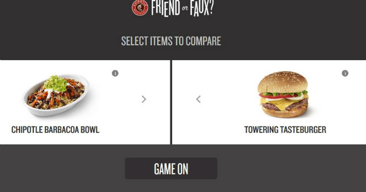 Chipotle Unveils Comparison Game | shots Magazine